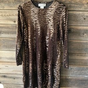 Velveteen brown dress